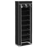 Vidaxl -Schuhschrank mit Abdeckung 57x29x162 Stoff schwarz