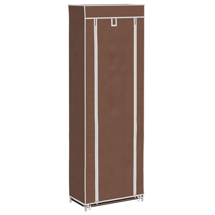 Vidaxl Stoffschuh Rack mit Abdeckung 162 x 57 x 29 cm Braun