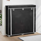 Vidaxl -Schuhschrank mit Abdeckung 115x28x110 Stoff schwarz