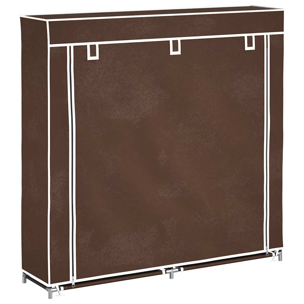 Vidaxl -Schuhschrank mit Abdeckung 115x28x110 Stoffbraun