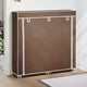 Vidaxl -Schuhschrank mit Abdeckung 115x28x110 Stoffbraun