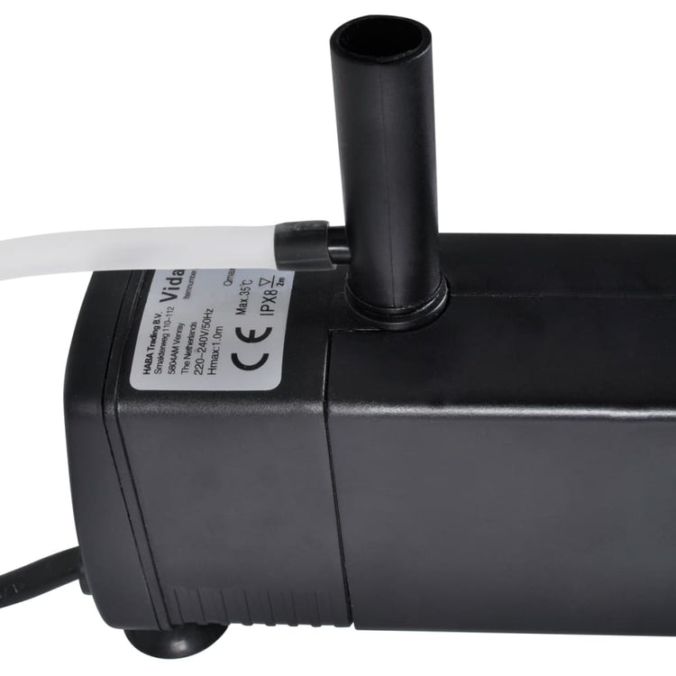 Vidaxl Aquariumfilterpumpe mit aktivem Kohlenstoff 600 l u u u