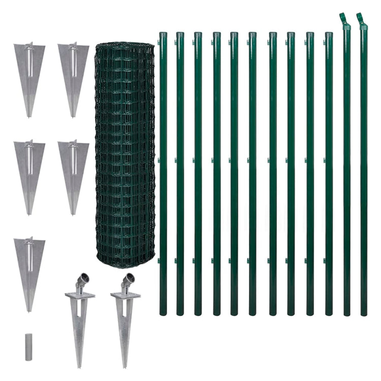Vidaxl HEK 25x1,5 m Stahlgrün
