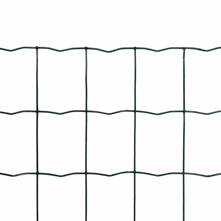 Vidaxx Eurozaun grün 1000 x 180 cm PVC-beschichtetes Eisen