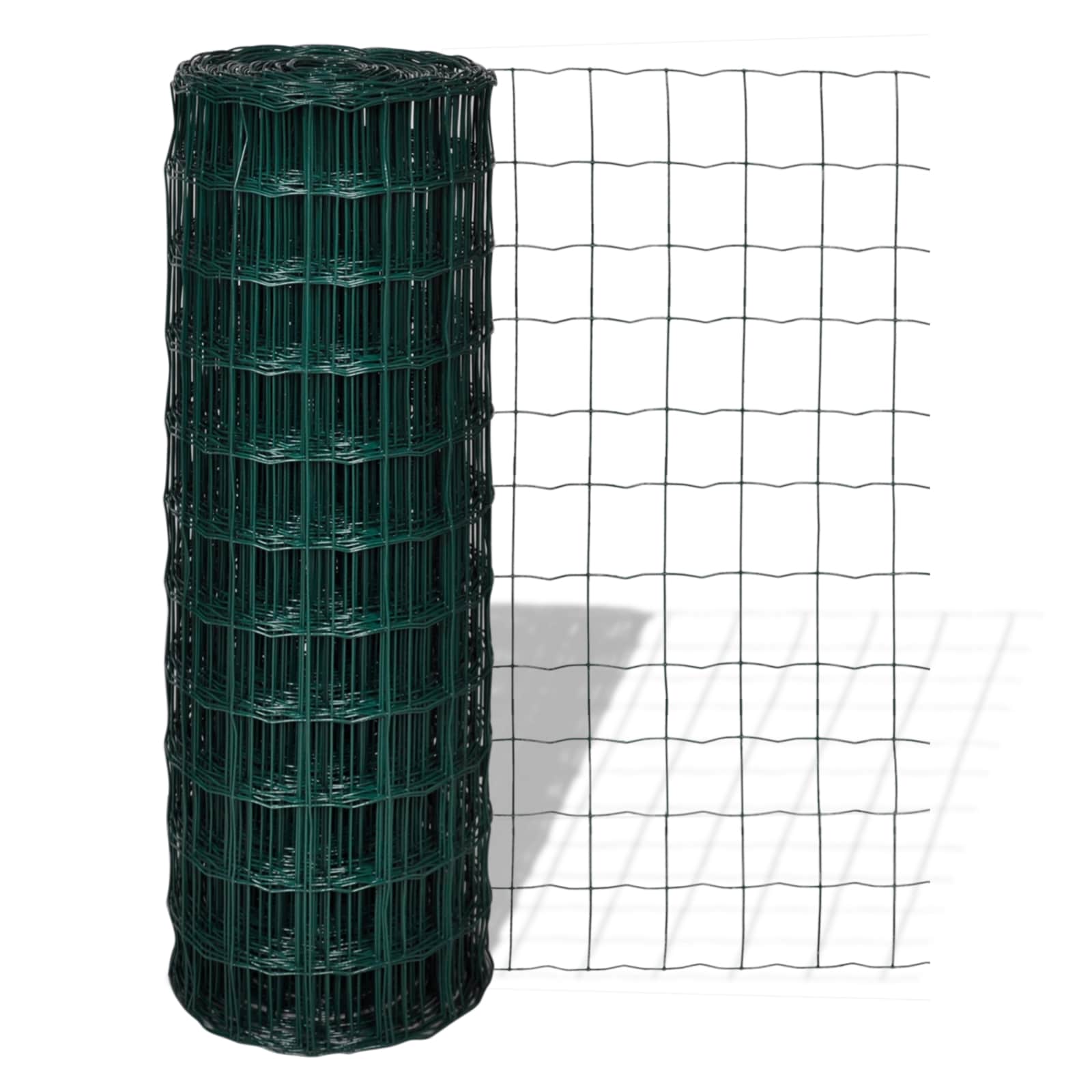 Vidaxx Eurozaun grün 1000 x 180 cm PVC-beschichtetes Eisen