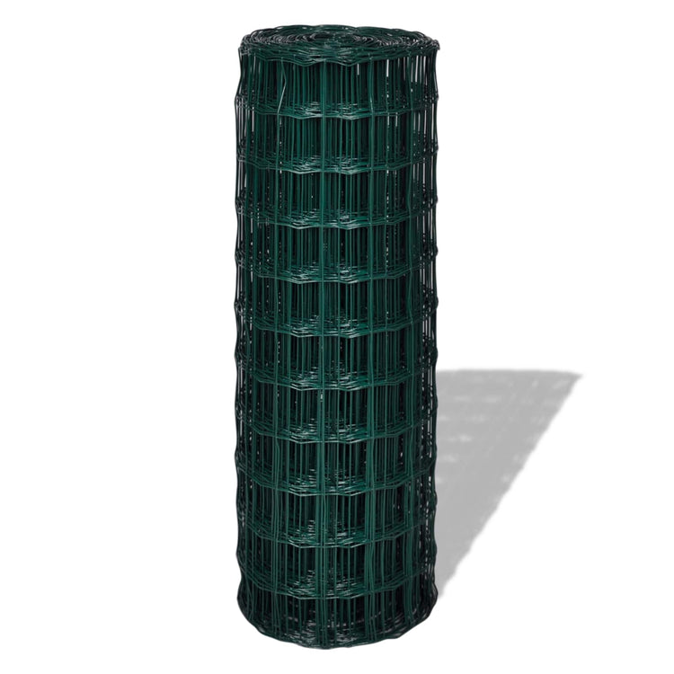 Vidaxx Eurozaun grün 1000 x 180 cm PVC-beschichtetes Eisen