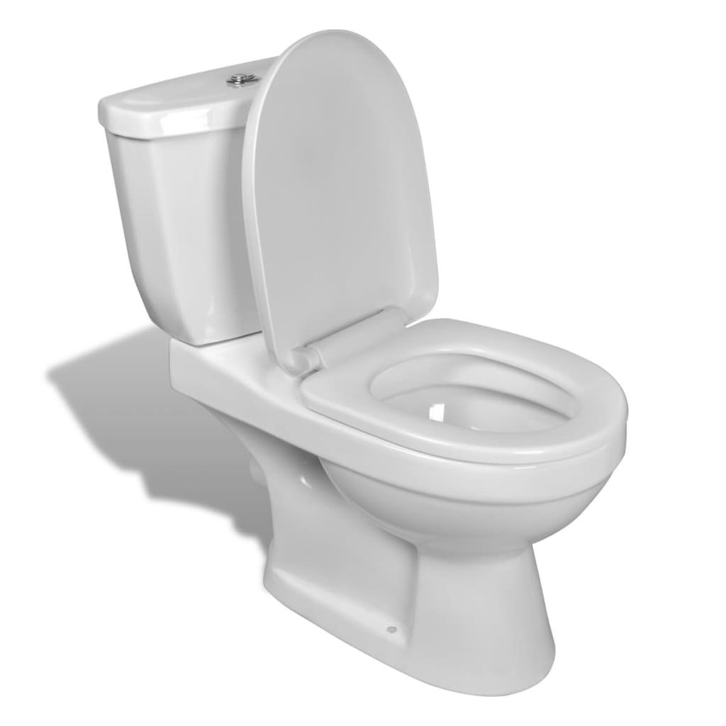 Vidaxl -Toilette mit Zisterne weiß