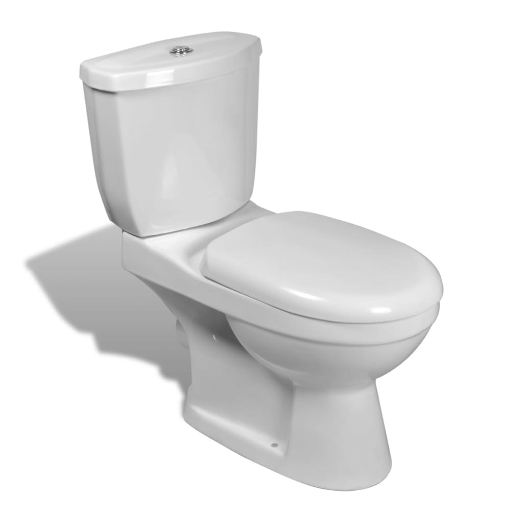 Vidaxl -Toilette mit Zisterne weiß