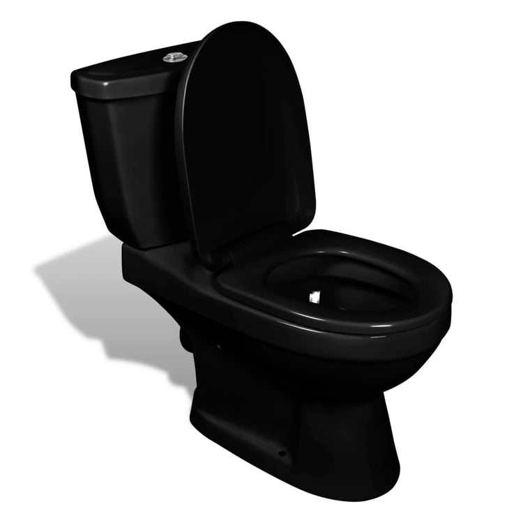 Vidaxl -Toilette mit Zisterne Schwarz