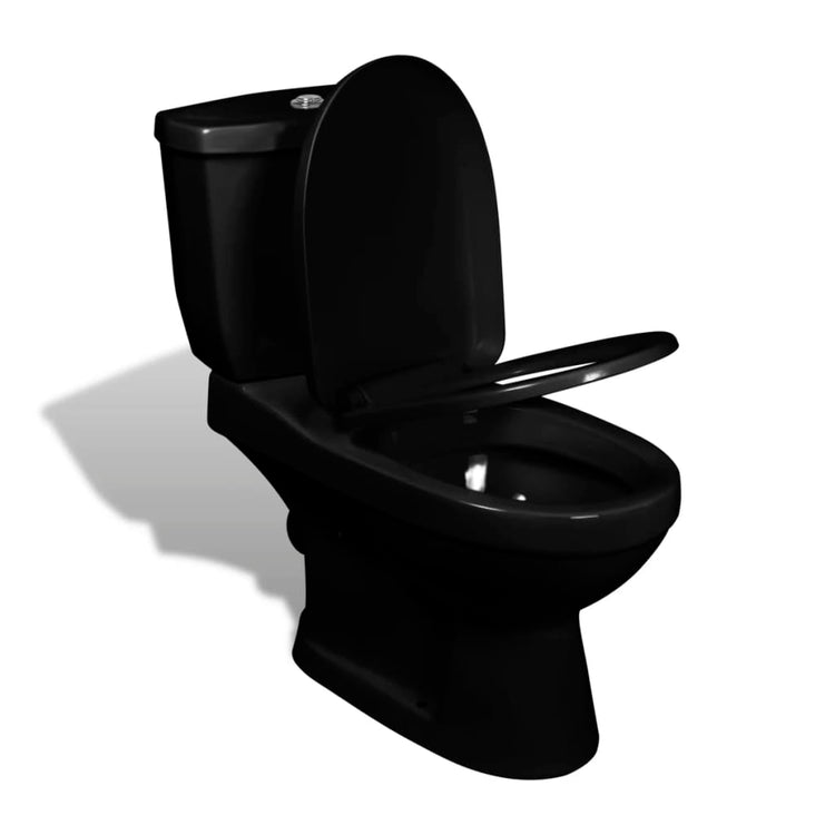 Vidaxl -Toilette mit Zisterne Schwarz