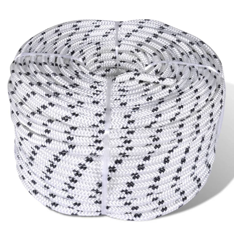 VIDAXL -Bootseil Polyester geflochten 12mmx50m
