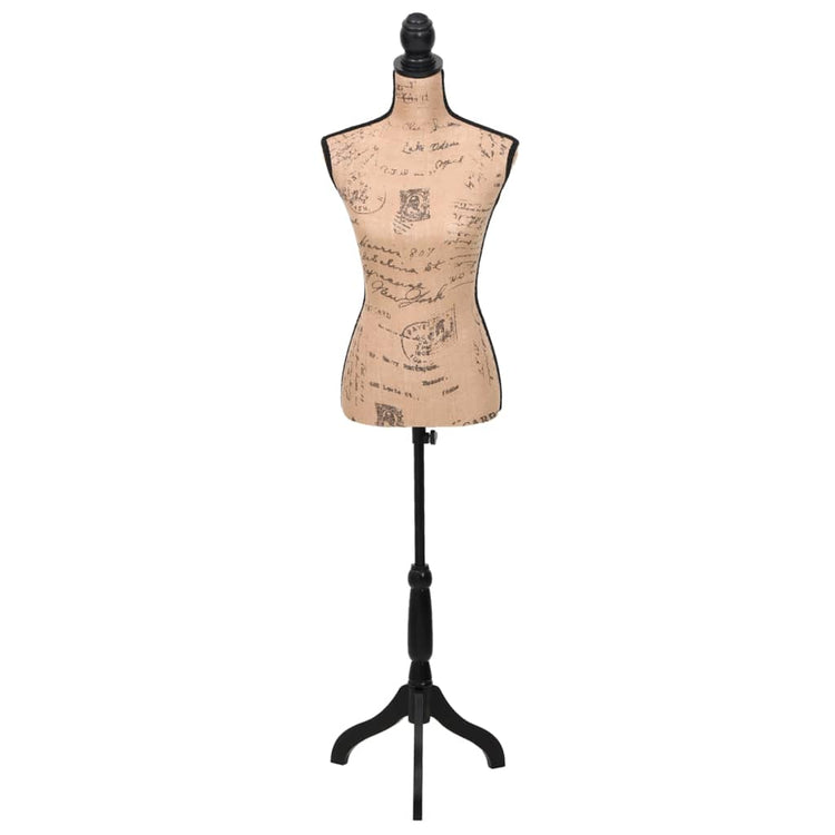 Vidaxl Estalage Doll Torso Frau Jute Brown -Black