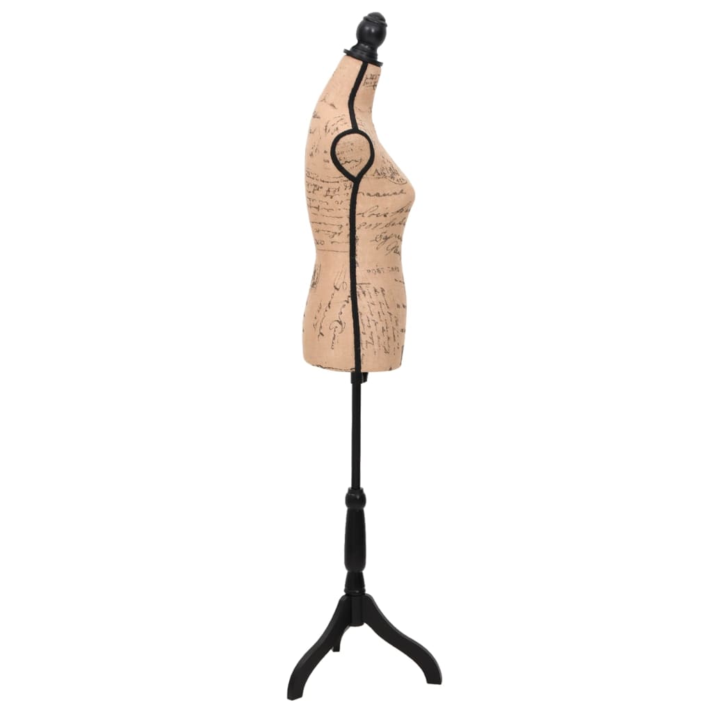 Vidaxl Estalage Doll Torso Frau Jute Brown -Black