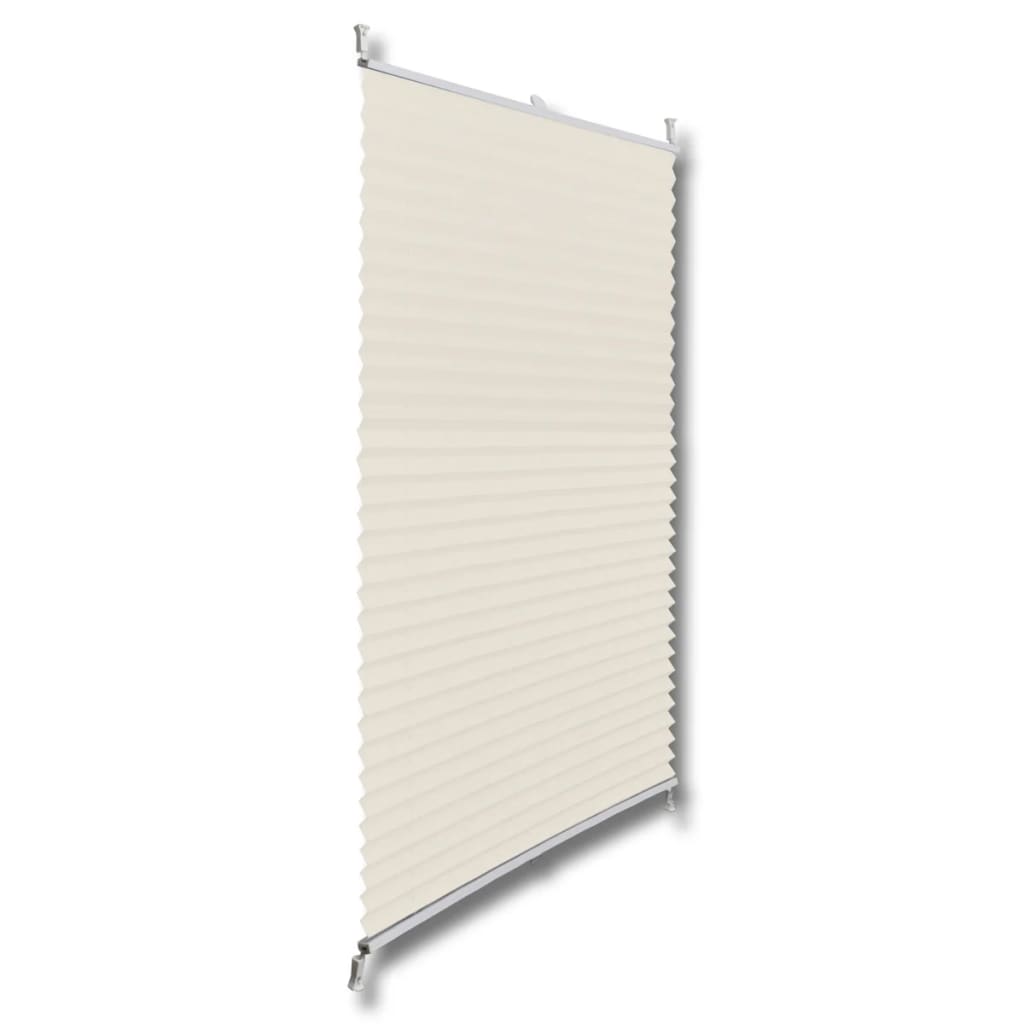 Vidaxl Plissé Roller Blind 70x100 cm Creme