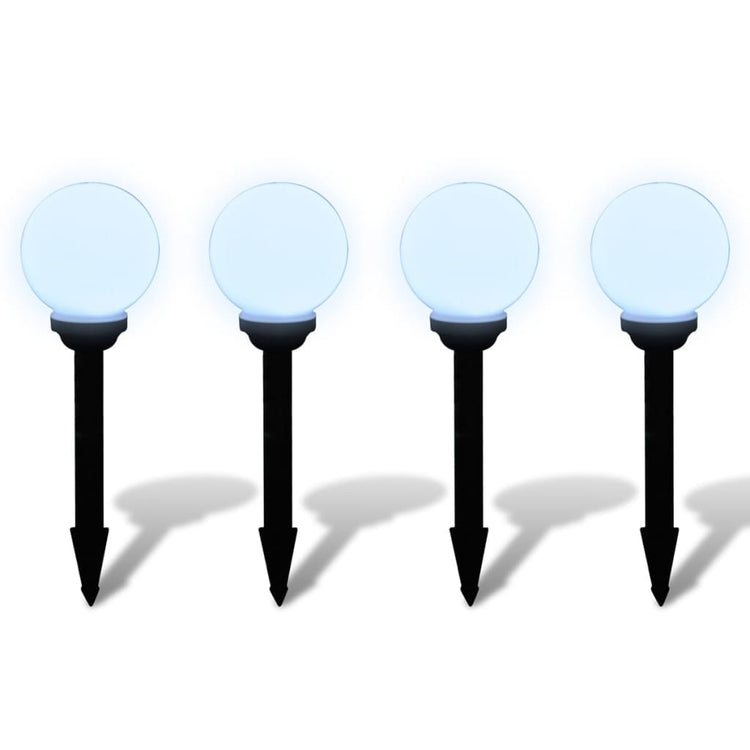 VIDAXL GARDE PATH LAMPS 4 ST mit Bodennadel LED 15 cm