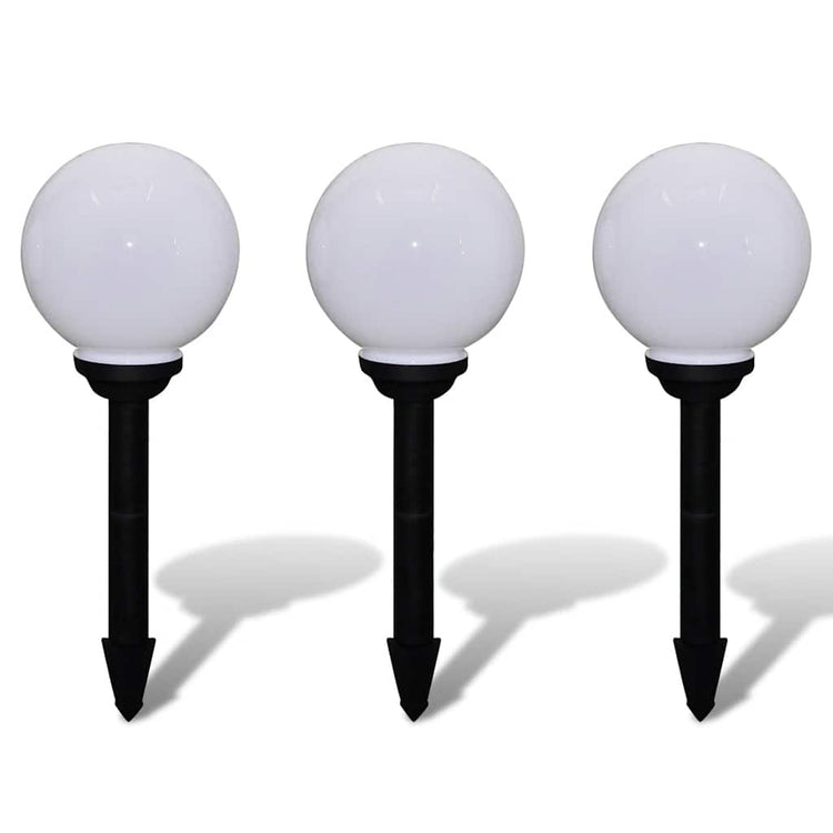 VIDAXL GARDE PATH LAMPS 3 STS mit Bodennadel LED 20 cm