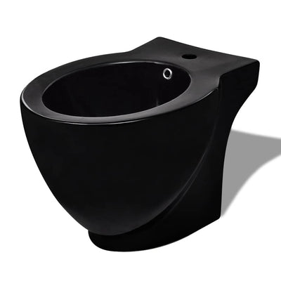 Vidaxl Runde stehende Keramik Bidet (schwarz)
