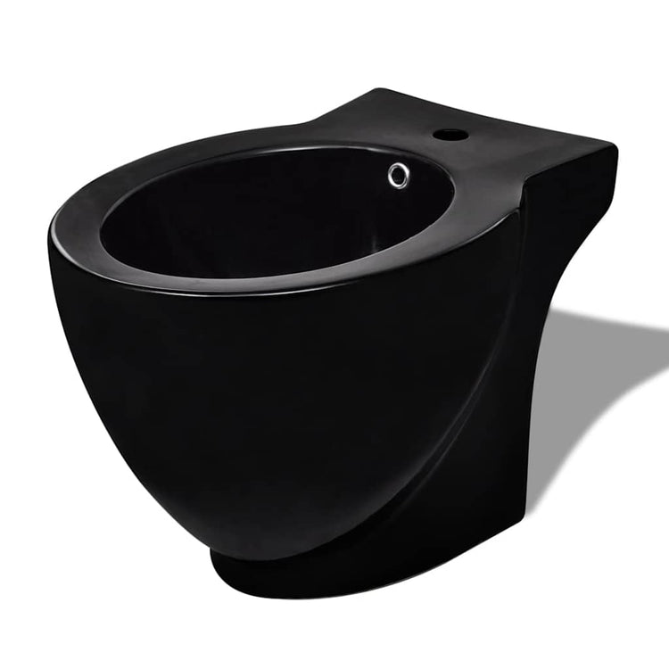 Vidaxl Runde stehende Keramik Bidet (schwarz)