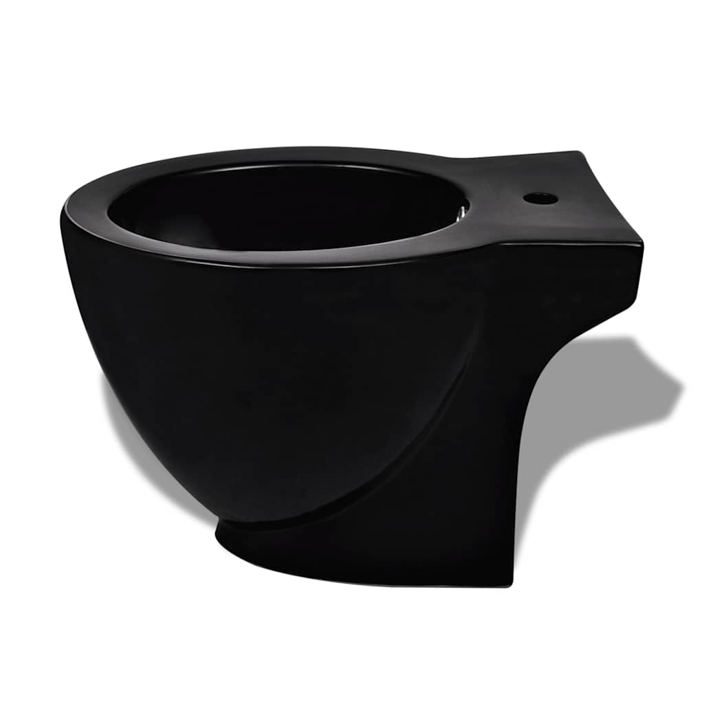 Vidaxl Runde stehende Keramik Bidet (schwarz)
