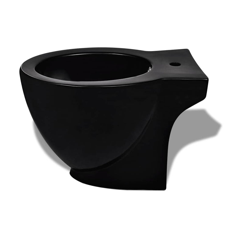 Vidaxl Runde stehende Keramik Bidet (schwarz)