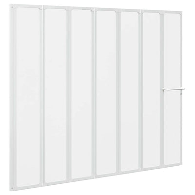 Vidaxl Dusche und Badebildschirm 140 x 168 cm 7 Paneele mit Handtuchregal