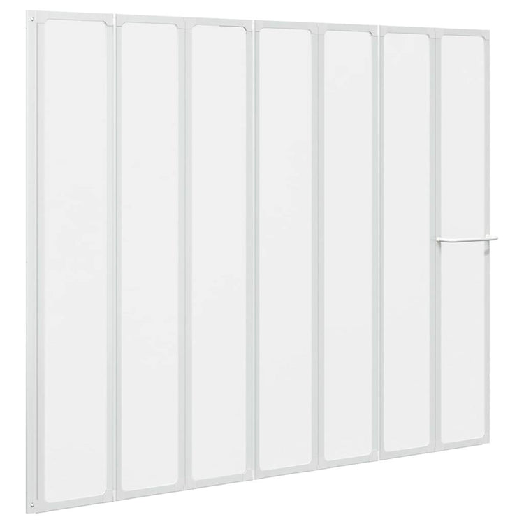 Vidaxl Dusche und Badebildschirm 140 x 168 cm 7 Paneele mit Handtuchregal