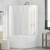 Vidaxl Dusche und Badebildschirm 140 x 168 cm 7 Paneele mit Handtuchregal