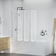 Vidaxl Dusche und Badebildschirm 140 x 168 cm 7 Paneele mit Handtuchregal