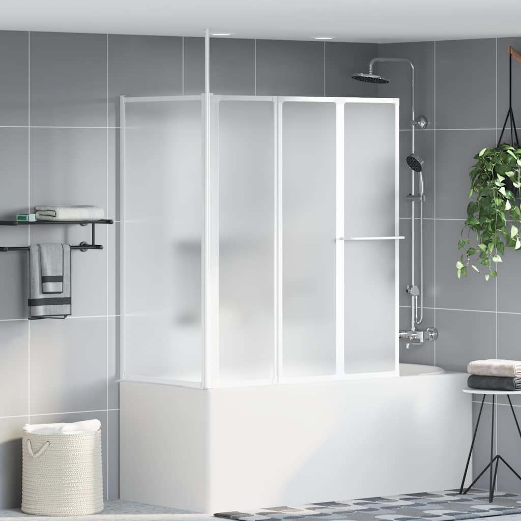 Vidaxl Badwand L-förmige 4 Paneele falten 70x120x137 cm