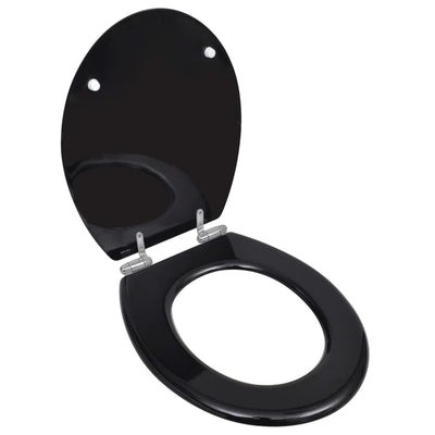 Vidaxl Toilettensitz Soft-close-einfache Design MDF Schwarz