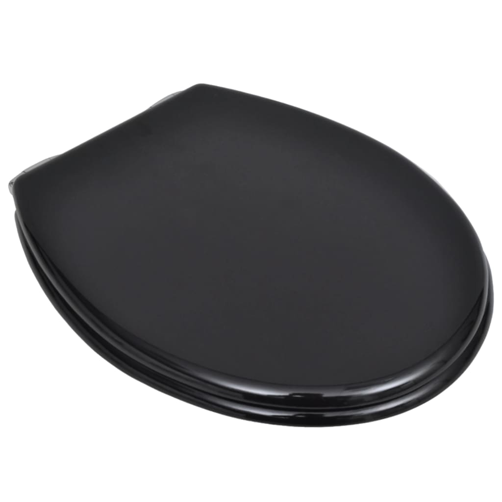 Vidaxl Toilettensitz Soft-close-einfache Design MDF Schwarz