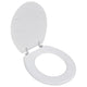 Vidaxl Toilettensitz einfaches Design MDF Weiß