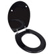 Vidaxl Toilettensitz einfaches Design MDF Schwarz