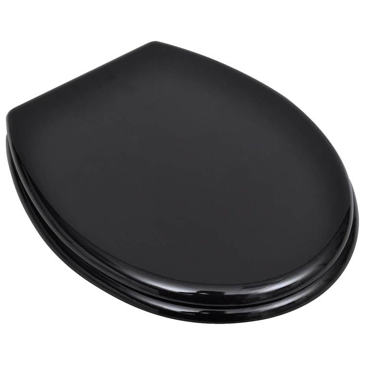 Vidaxl Toilettensitz einfaches Design MDF Schwarz