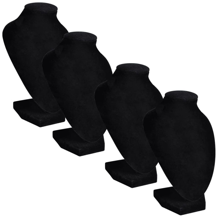 VIDAXL -Schmuckhalter für Kette 9x8.5x15 cm schwarz 4 PCs