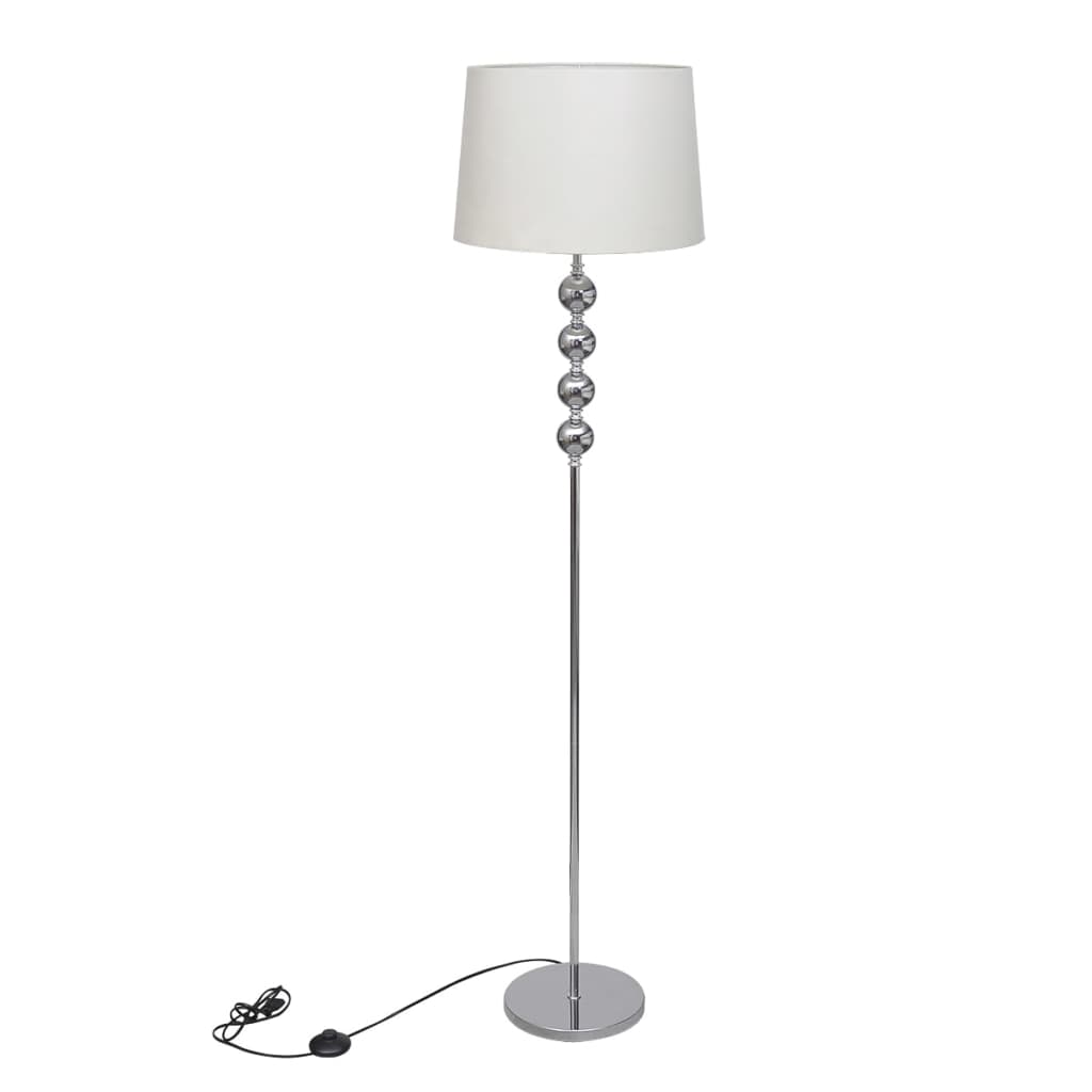 Vidaxl -Stehlampe mit hohem Standard und 4 Kugeln weiß