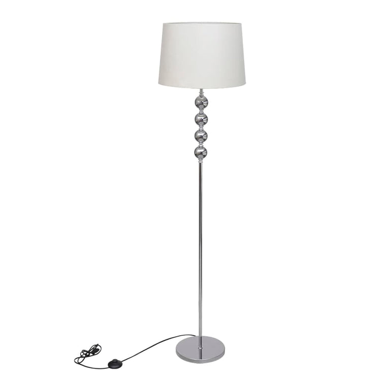 Vidaxl -Stehlampe mit hohem Standard und 4 Kugeln weiß