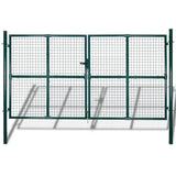 VIDAXL GARDE GATE Modernes Zaun 289 x 175 cm 306 x 225 cm (dunkelgrün) - afbeelding 1
