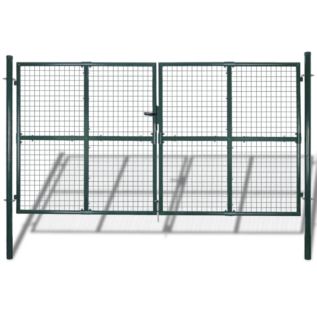 VIDAXL GARDE GATE Modernes Zaun 289 x 175 cm 306 x 225 cm (dunkelgrün)