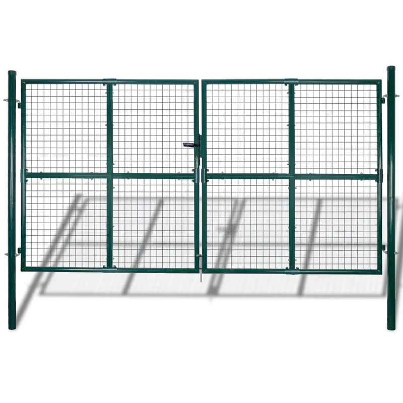 VIDAXL GARDE GATE Modernes Zaun 289 x 175 cm 306 x 225 cm (dunkelgrün)