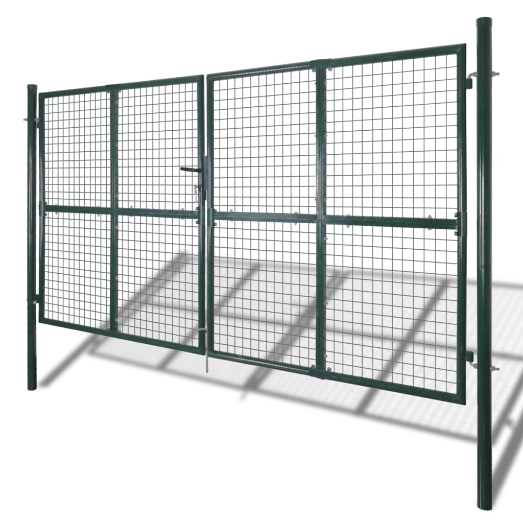 VIDAXL GARDE GATE Modernes Zaun 289 x 175 cm 306 x 225 cm (dunkelgrün)