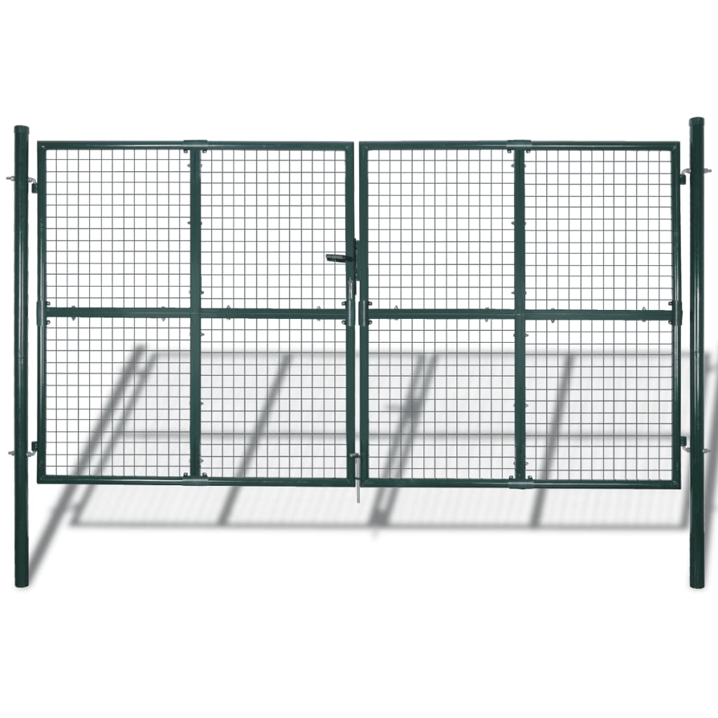 VIDAXL GARDE GATE Moderne Hekwerk 289 x 200 cm 306 x 250 cm (dunkelgrün)