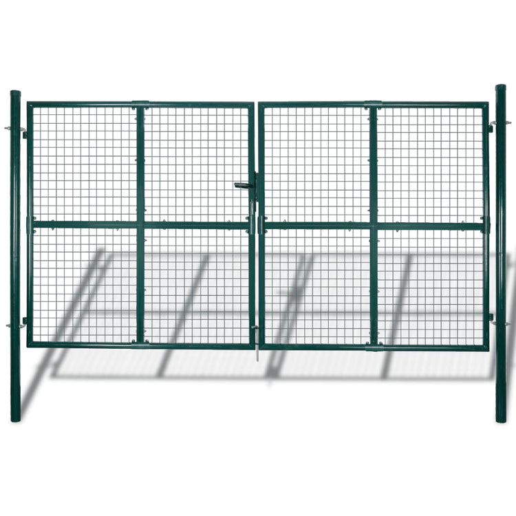 VIDAXL GARDE GATE Moderne Hekwerk 289 x 200 cm 306 x 250 cm (dunkelgrün)
