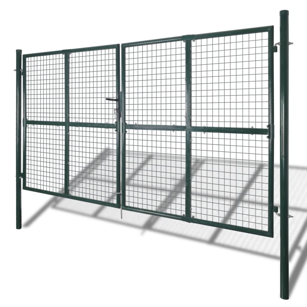 VIDAXL GARDE GATE Moderne Hekwerk 289 x 200 cm 306 x 250 cm (dunkelgrün)