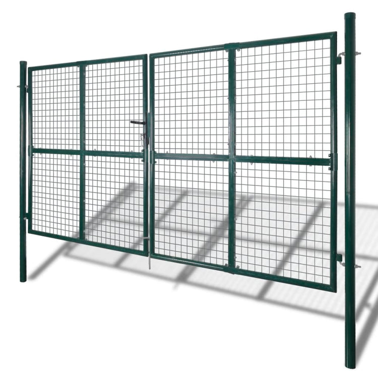VIDAXL GARDE GATE Moderne Hekwerk 289 x 200 cm 306 x 250 cm (dunkelgrün)