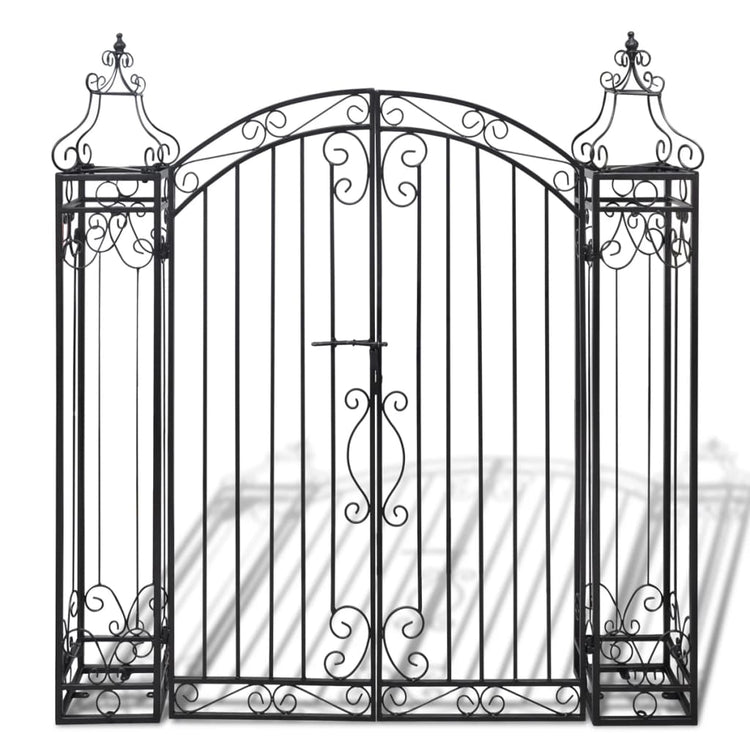 Vidaxl Port Decorative 112x20.5x134 cm Schmiedeeisen