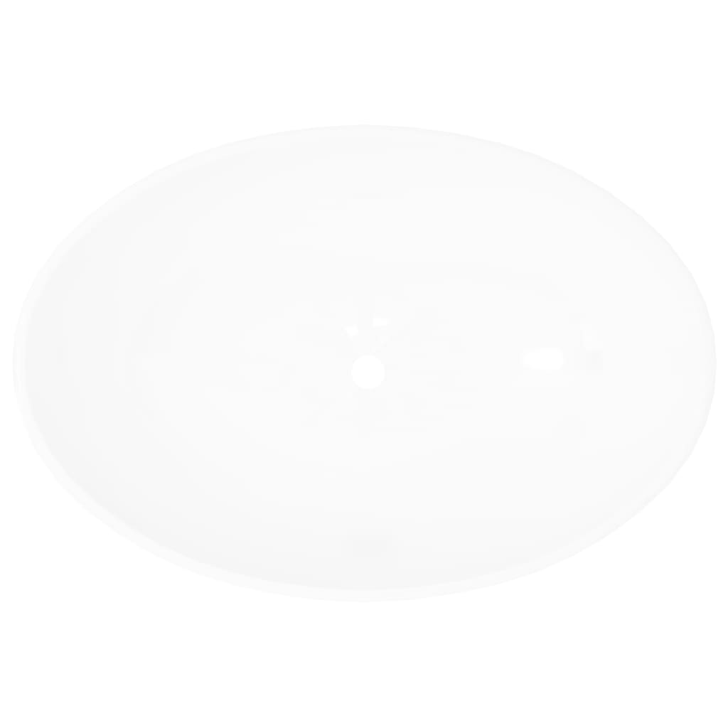 VIDAXL WASHBAIN OVAL 40x33 cm Keramik Weiß
