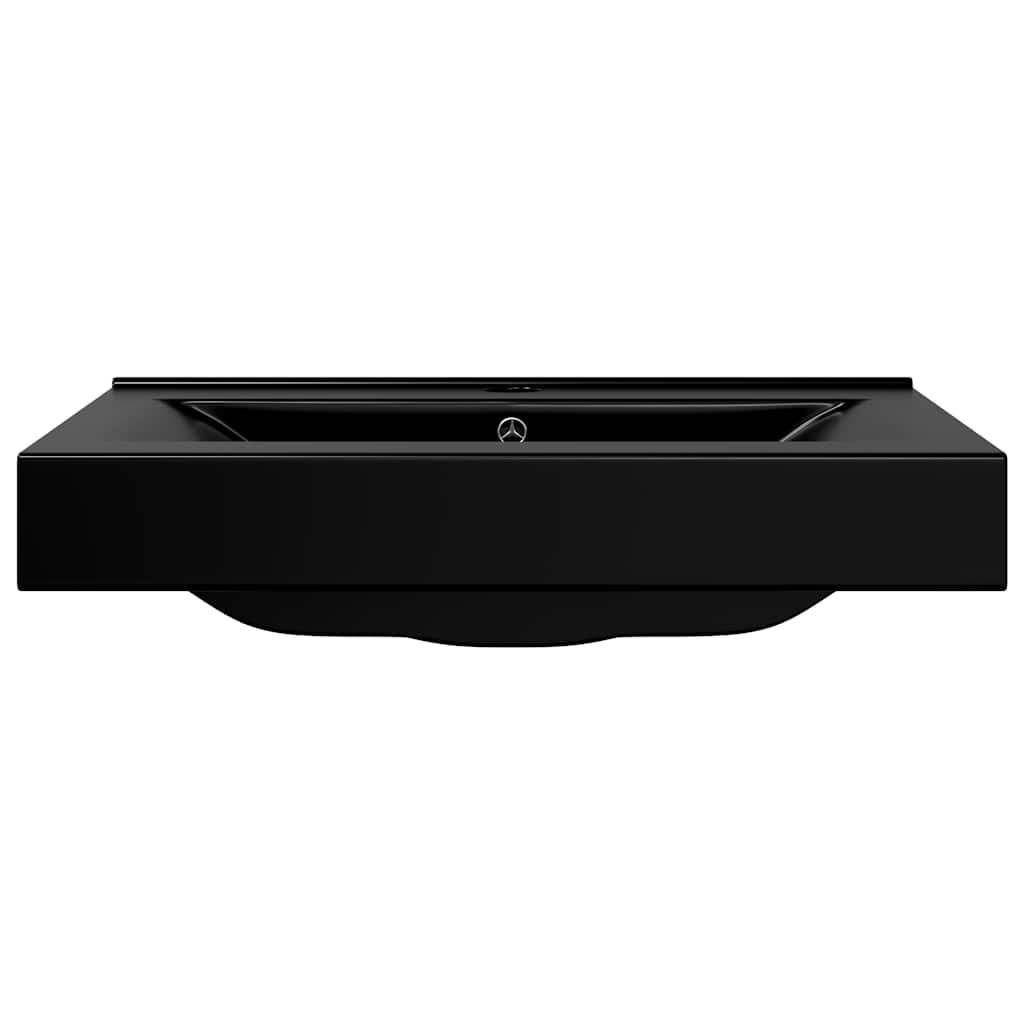 VIDAXL WASHBAIN mit Rechteck -Tap -Loch 60x46 cm Keramik Schwarz
