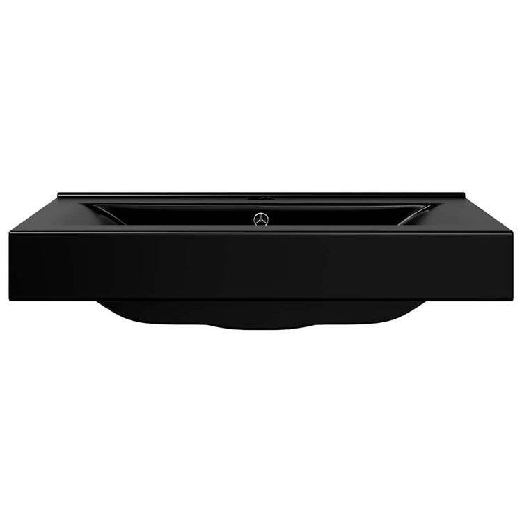 VIDAXL WASHBAIN mit Rechteck -Tap -Loch 60x46 cm Keramik Schwarz