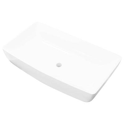 Vidaxl Luxuskeramik Rechteckige Spüle 71 x 39 cm (weiß)